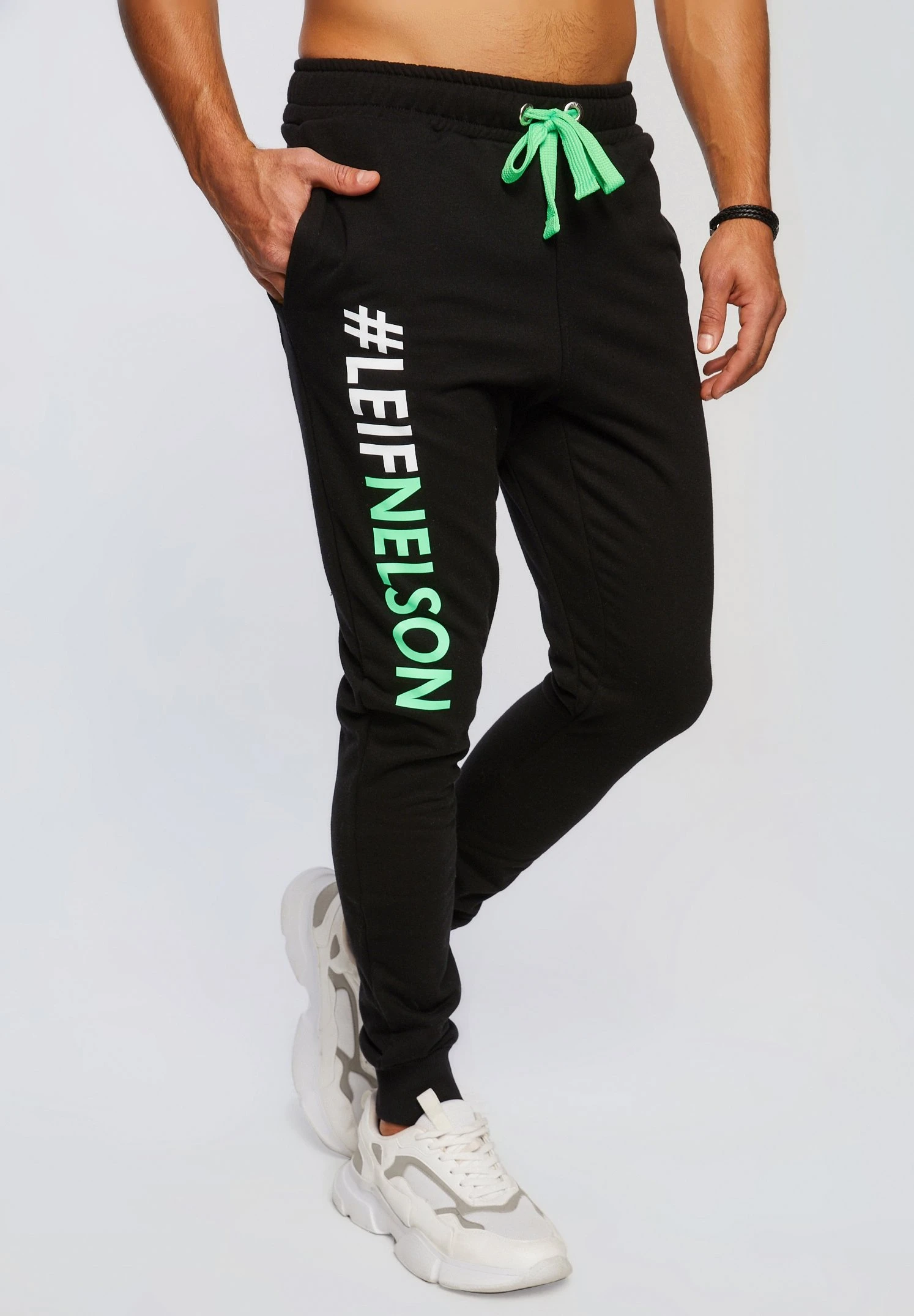 Gym - Pantalones Deportivos - Schwarz Grün - Imagen 5