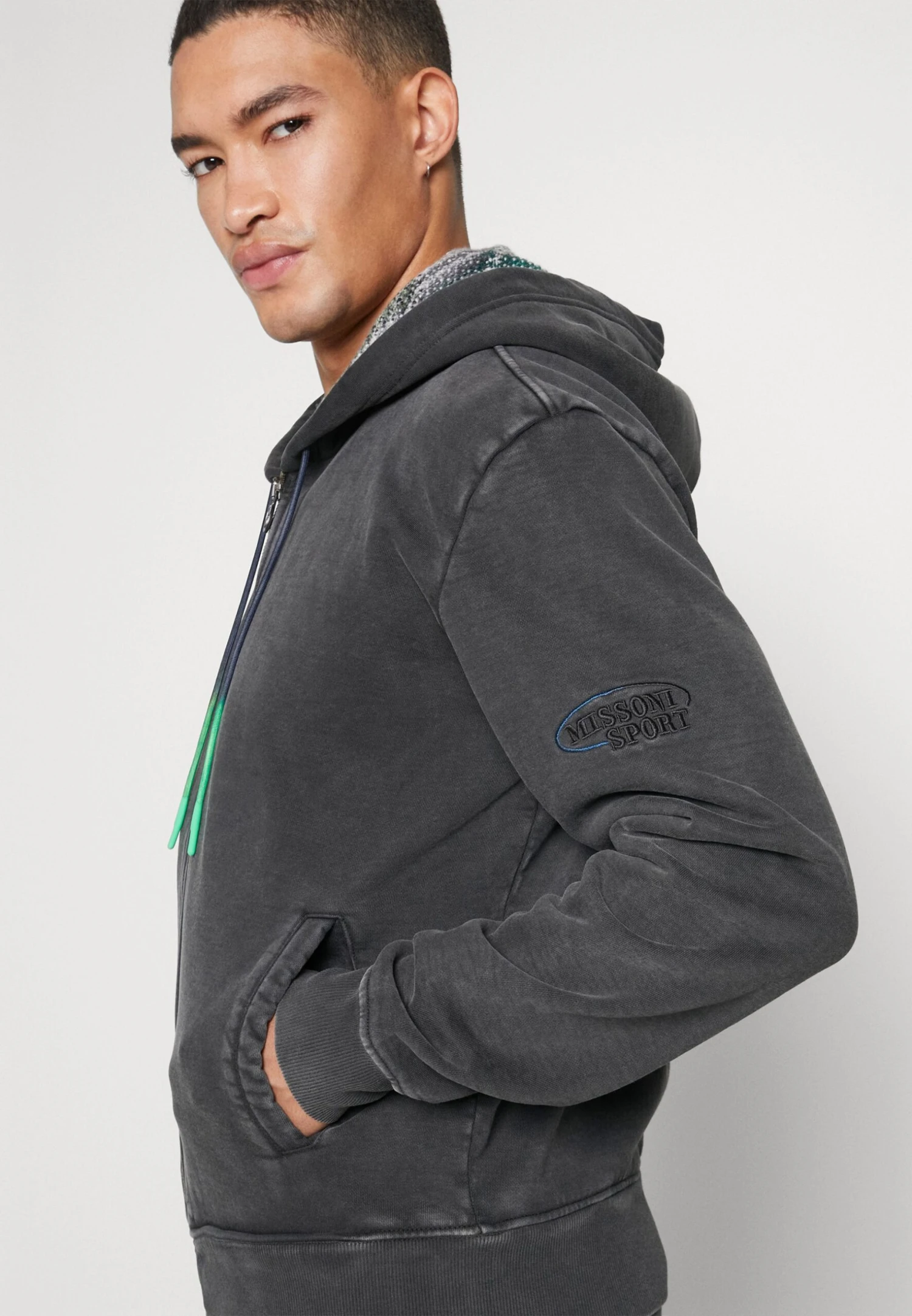 Hooded Open- Sudadera Con Cremallera - Grey Antracite - Imagen 6