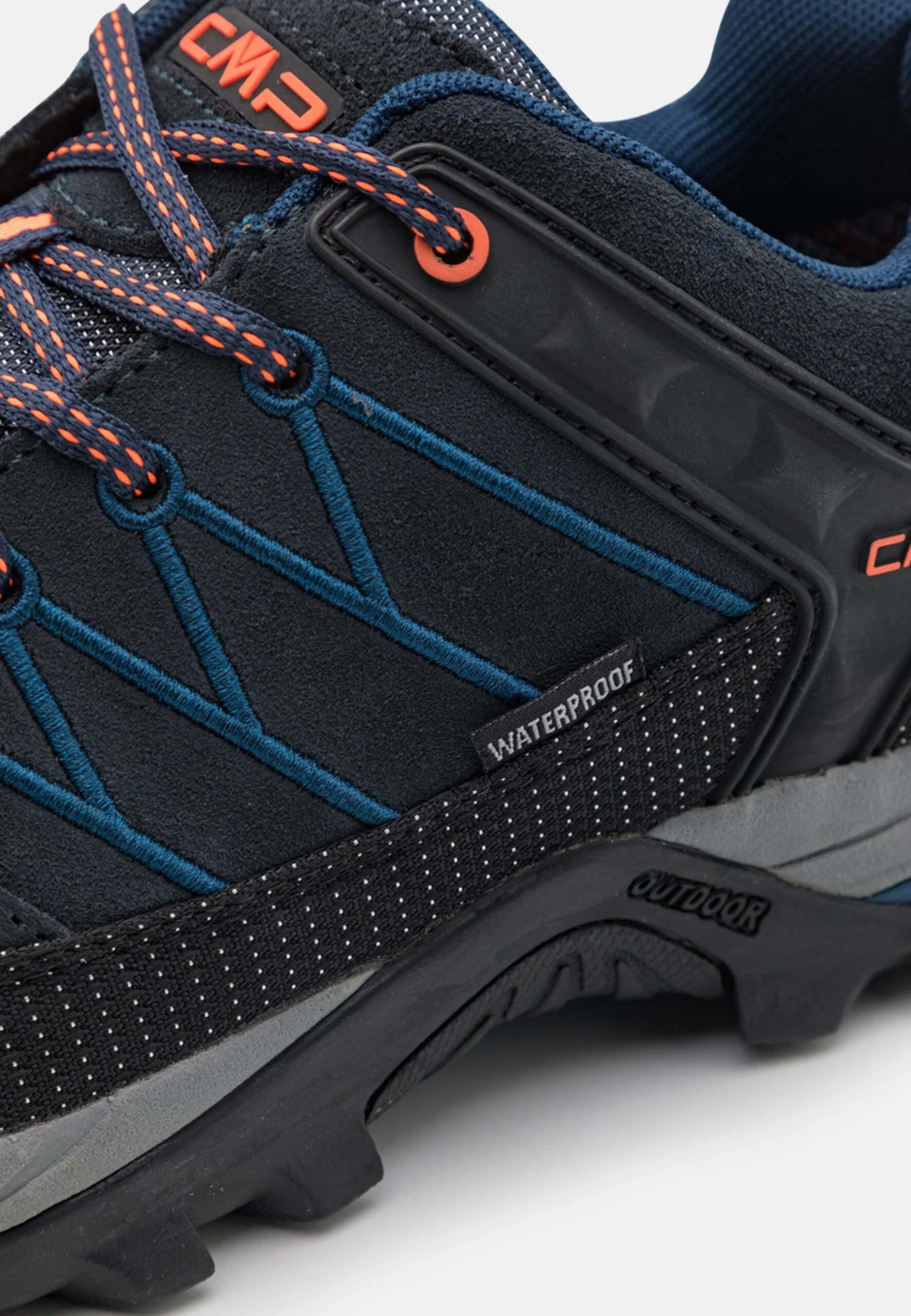 CMP Rigel Low Trekking Shoes Wp - Zapatillas De Senderismo - Blue/Orange - Imagen 6