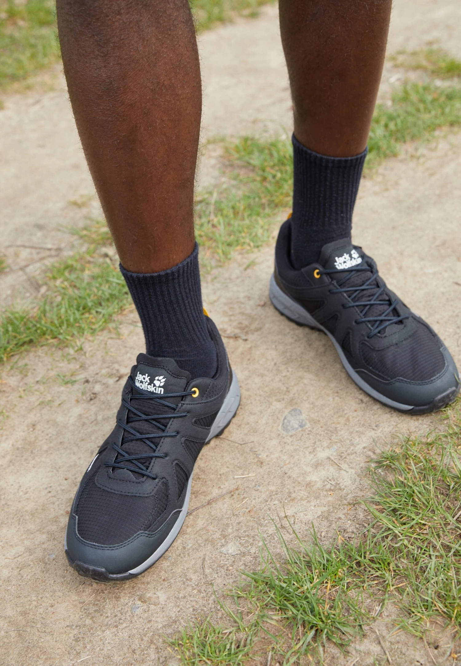 Jack Wolfskin Woodland 2 Texapore Low- Zapatillas De Senderismo - Black/Burly Yellow - Imagen 2