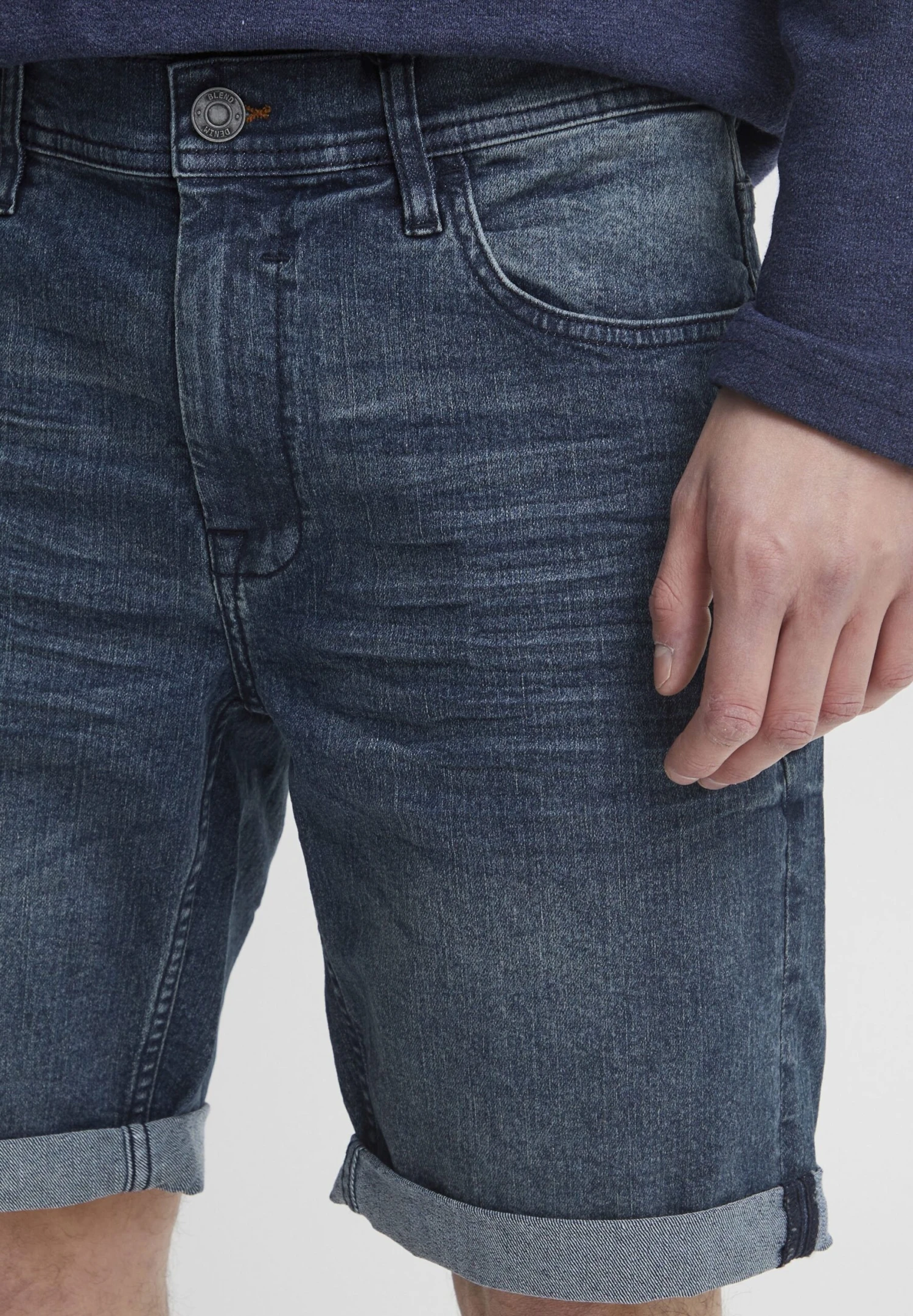 Blend Shorts Vaqueros - Denim Dark Blue - Imagen 4