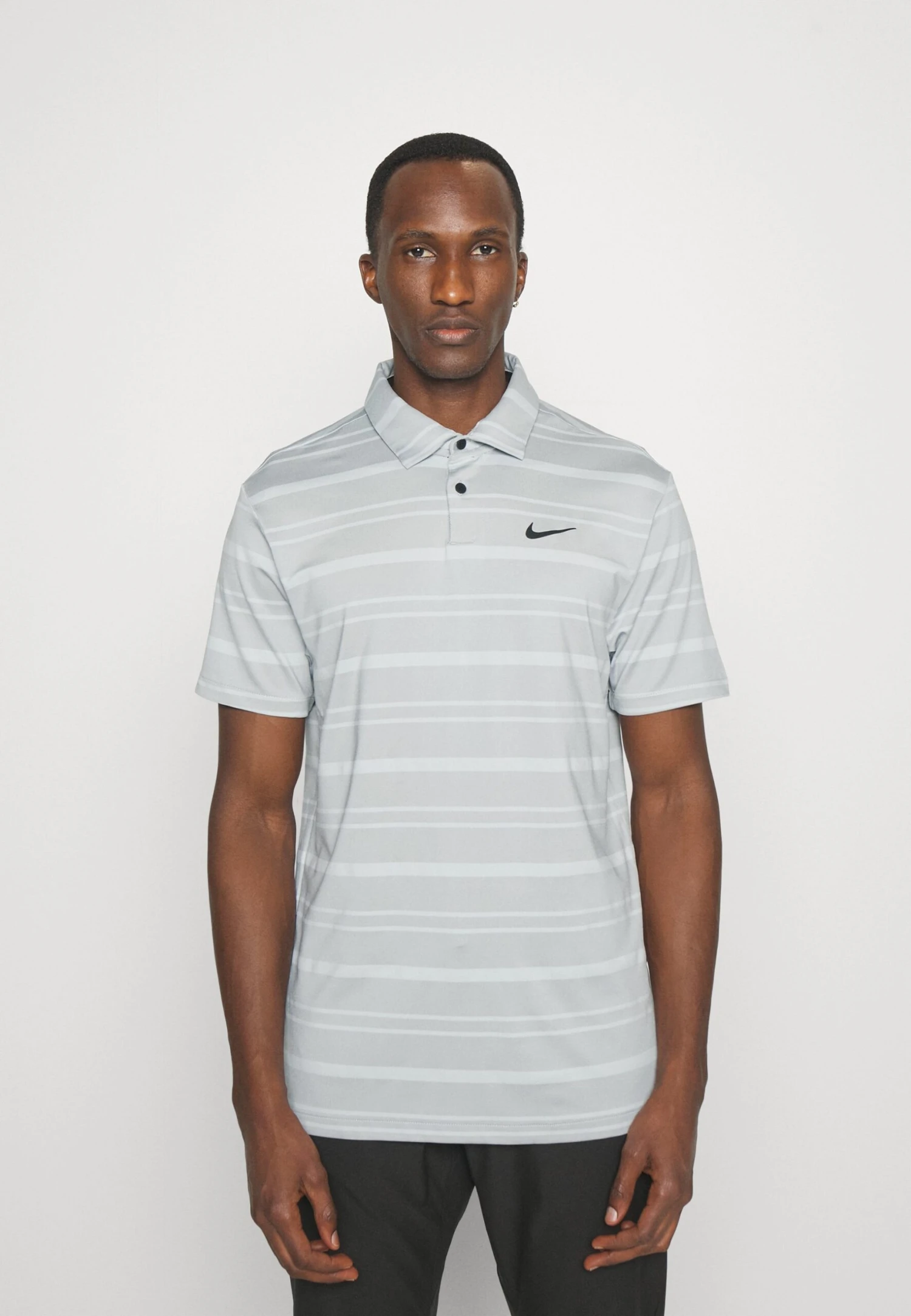Dry Fit Tour Stripe - Polo - Light Smoke Grey/Grey Fog /Black