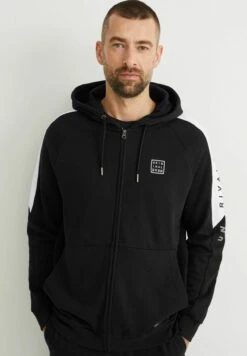 Sudadera Con Cremallera - Black