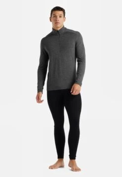 Icebreaker Tech Half Zip - Camiseta Interior - Gritstone Hthr