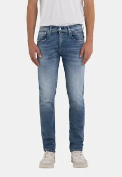 Replay Grover Im 5-Pocket-Style Mit Labe - Vaqueros Slim Fit - Blau