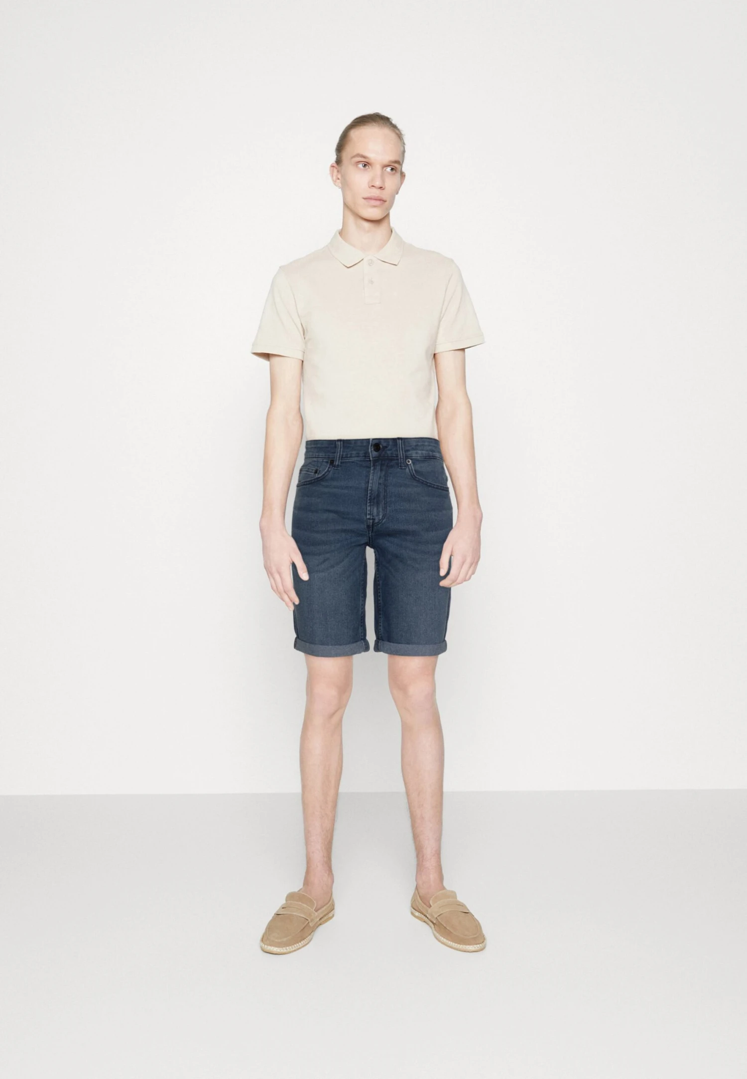 Only & Sons Onsply Life Fold Up - Shorts Vaqueros - Dark Blue Denim - Imagen 2