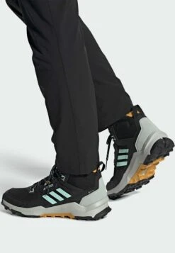 Adidas TERREX Ax4 Mid Gore-Tex Hiking Shoes - Zapatillas De Senderismo - Core Black Semi Flash Aqua Preloved Yellow