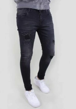 Gabbiano Vaqueros Slim Fit - Black Destroyed