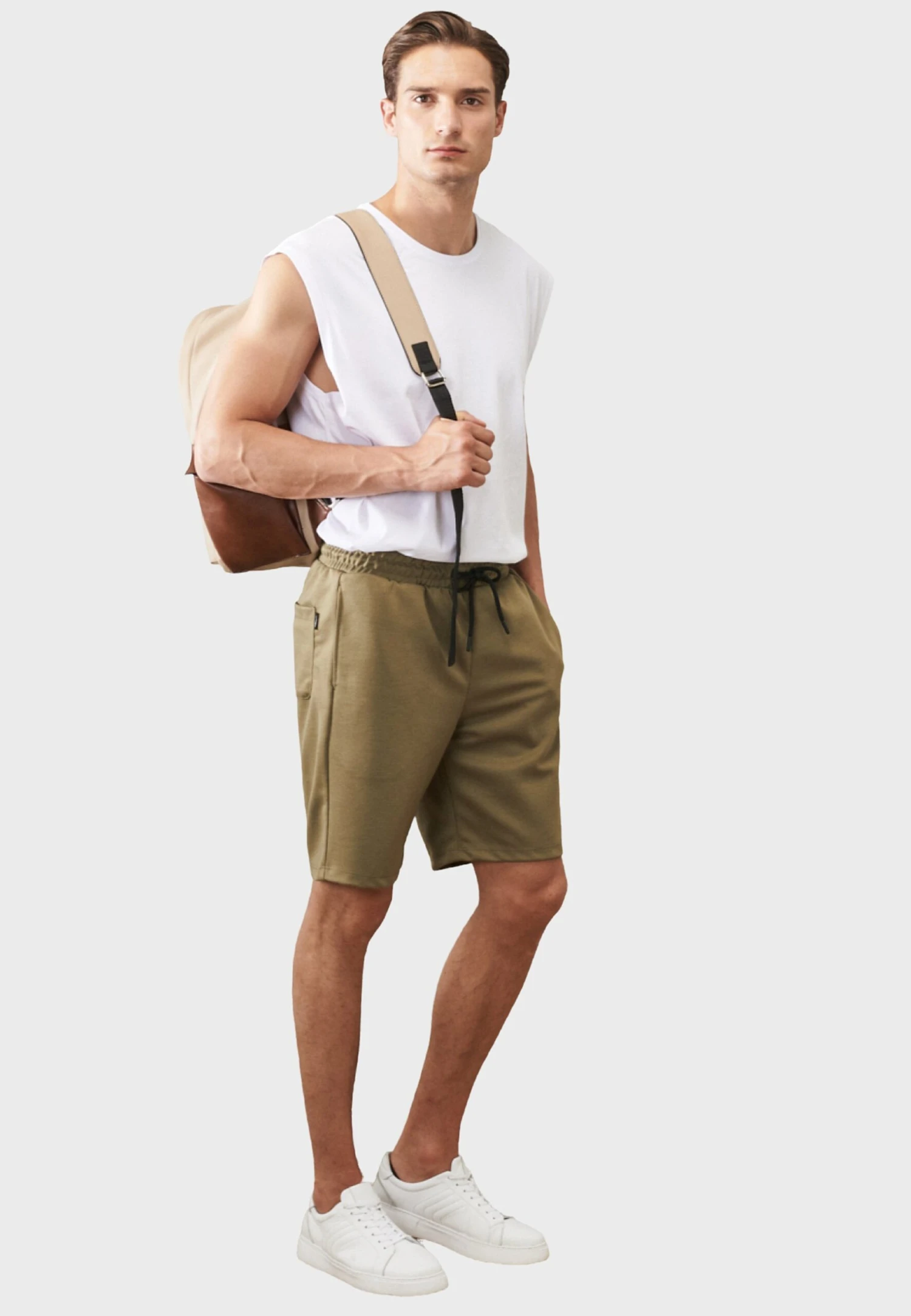 Standard Fit - Shorts - Khaki - Imagen 4