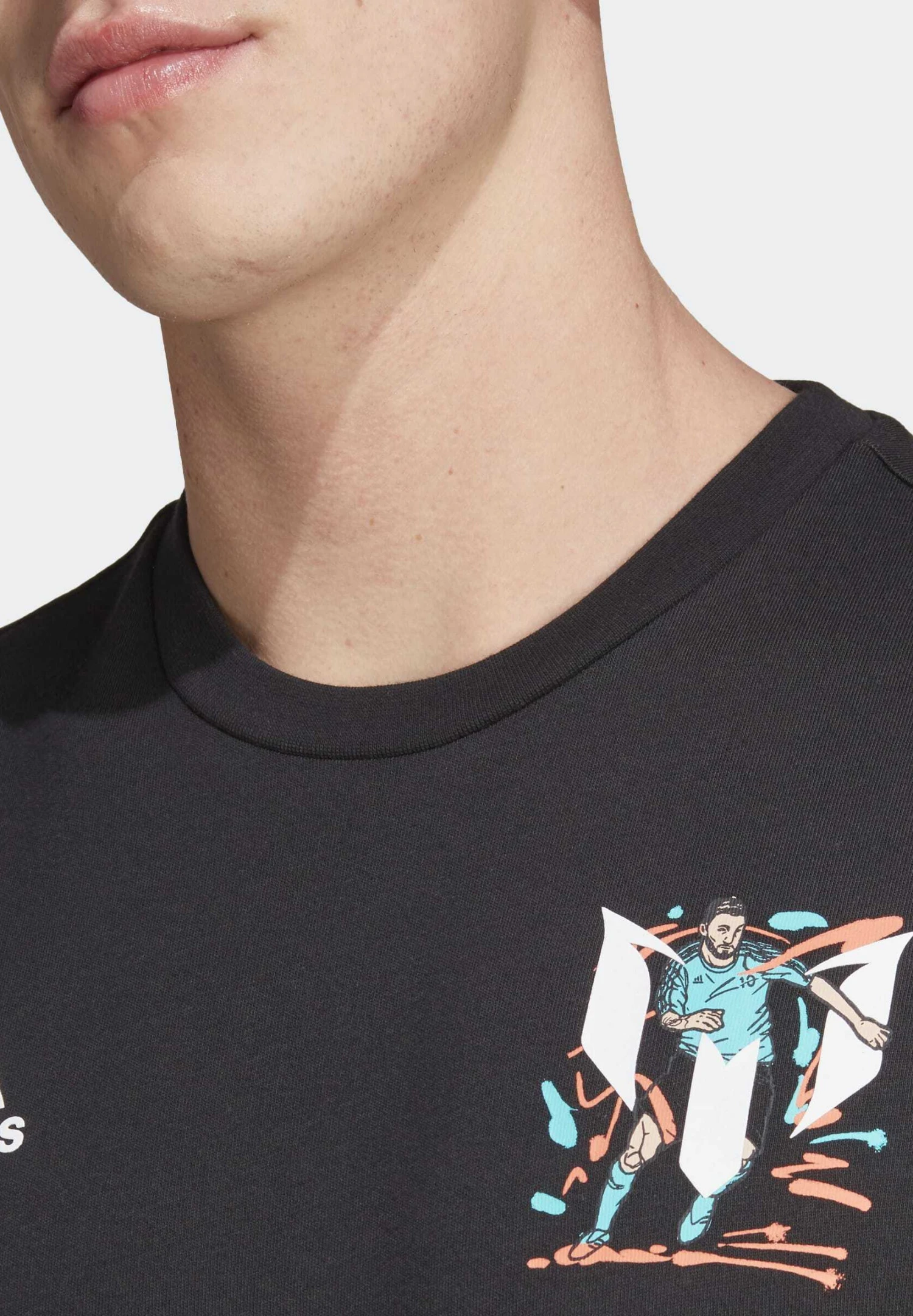 ADIDAS PERFORMANCE M Messi G T - Camiseta Estampada - Black - Imagen 3