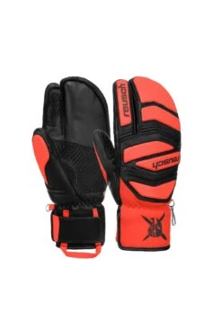 Reusch 3-Finger Worldcup Warrior Lobster - Guantes - Black Fluo Red