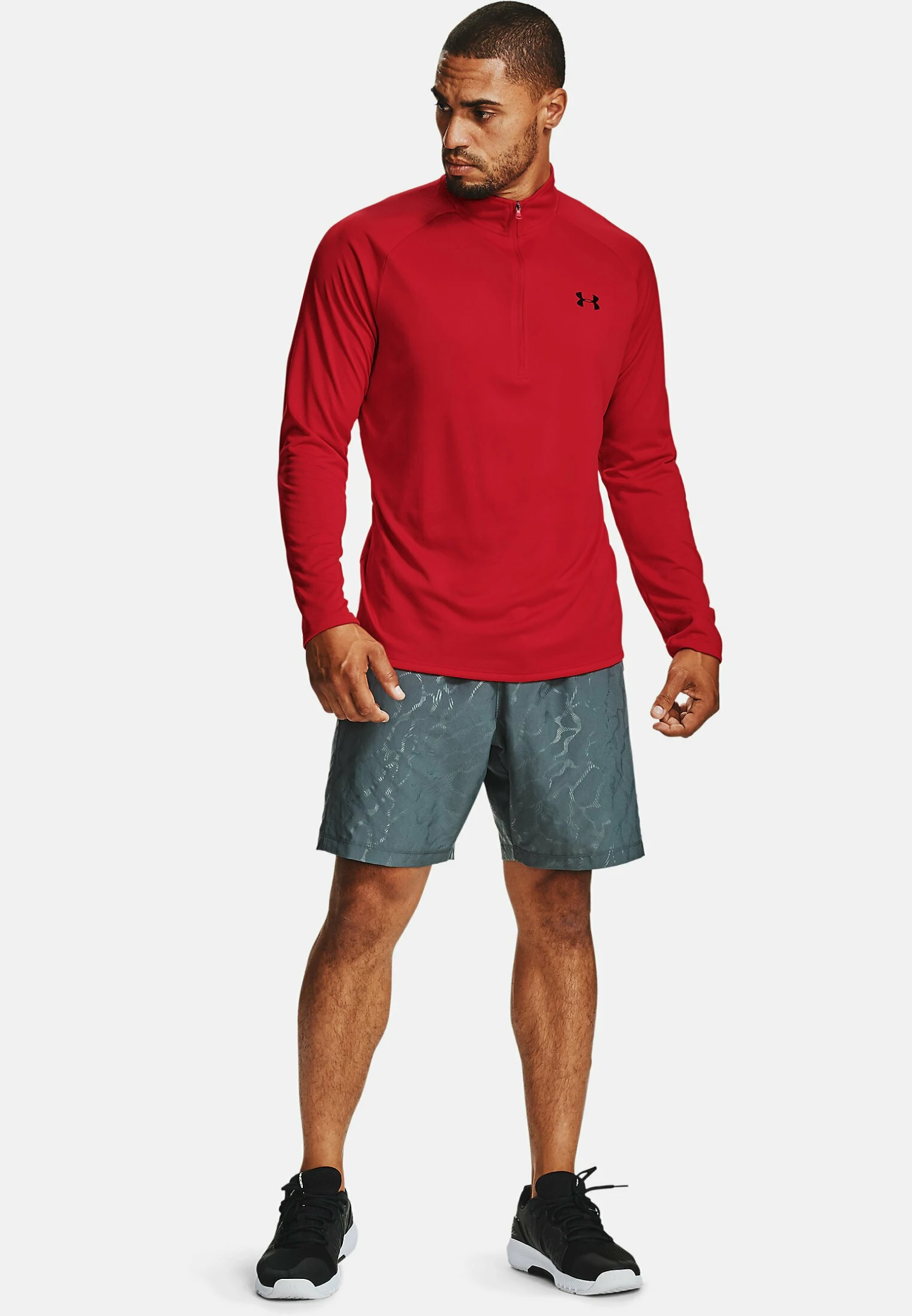 Under Armour Tech 1/2 Zip - Camiseta De Manga Larga - Dark Red - Imagen 2