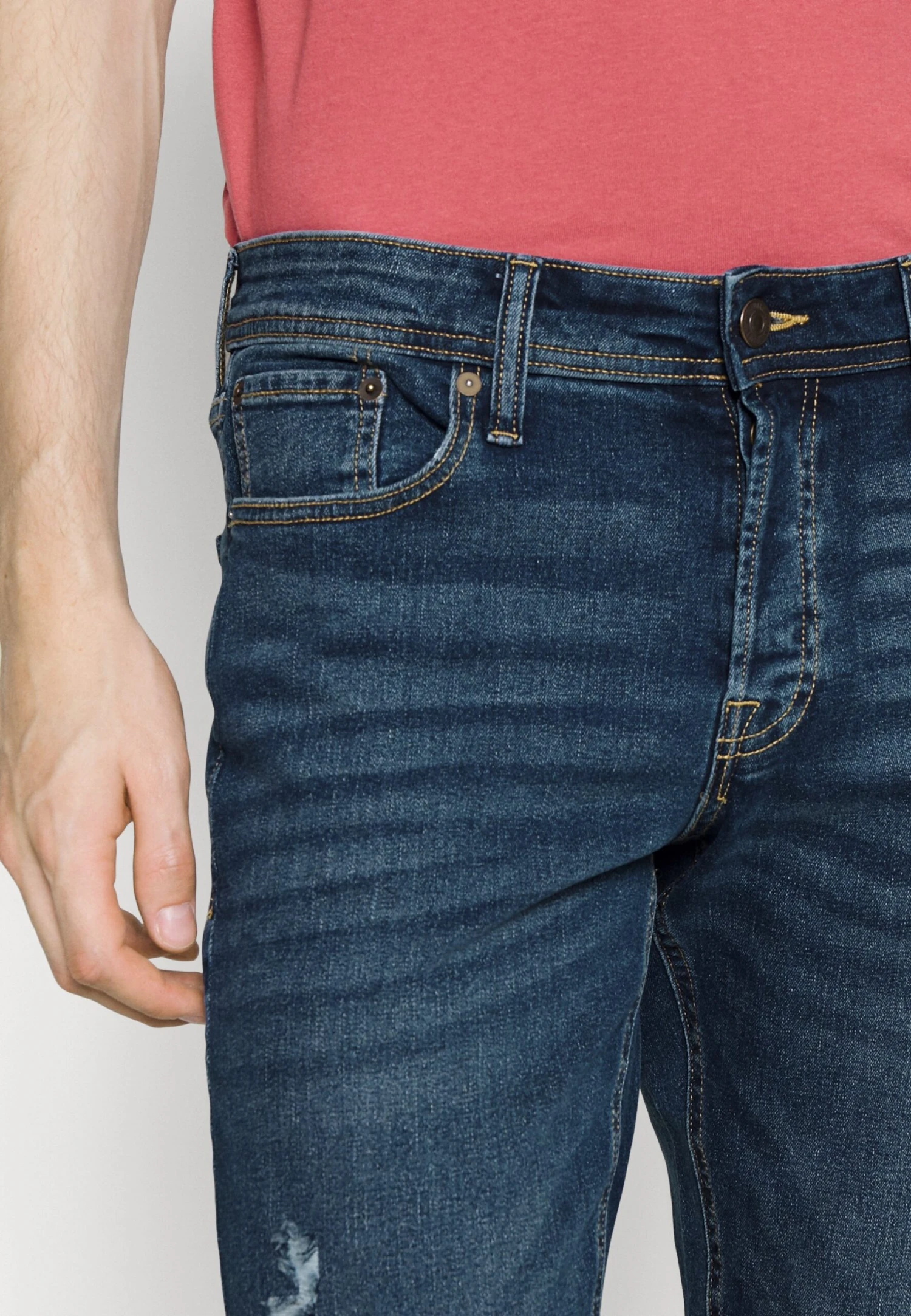 Jack & Jones Jjiglenn Jjoriginal - Vaqueros Rectos - Blue Denim - Imagen 4