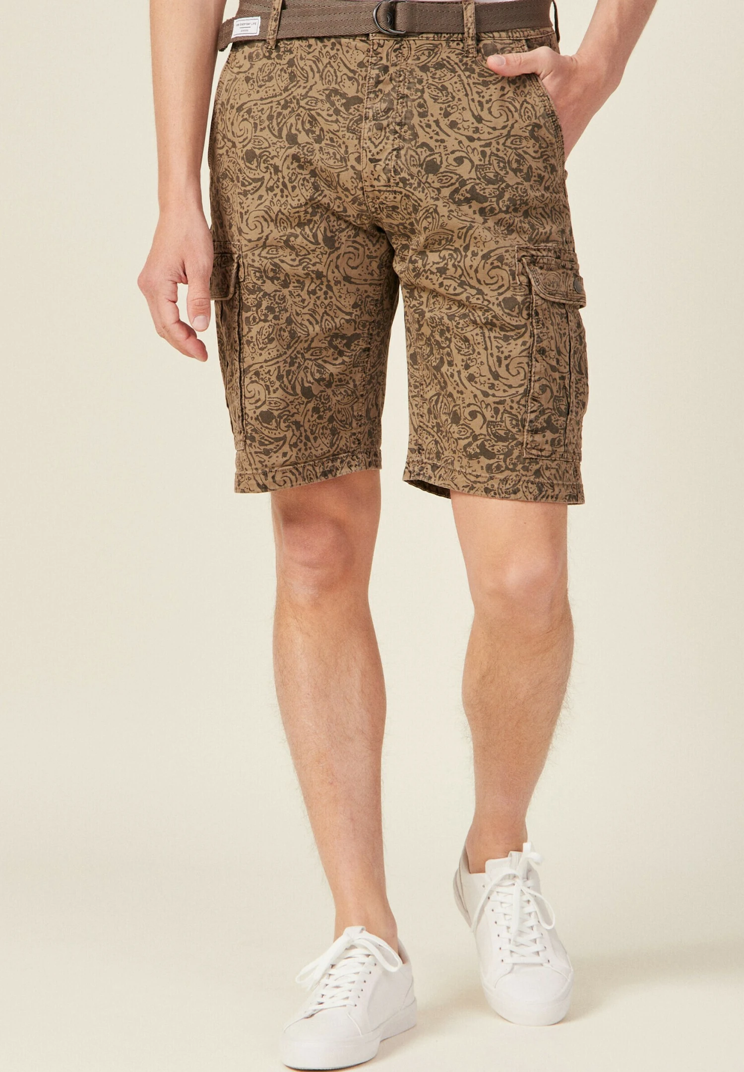 Mit Gürtel - Shorts - Taupe