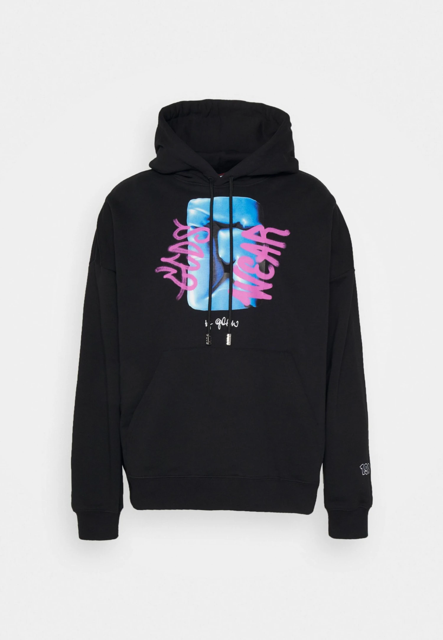 GCDS Graffiti Hoodie - Jersey Con Capucha - Black - Imagen 7