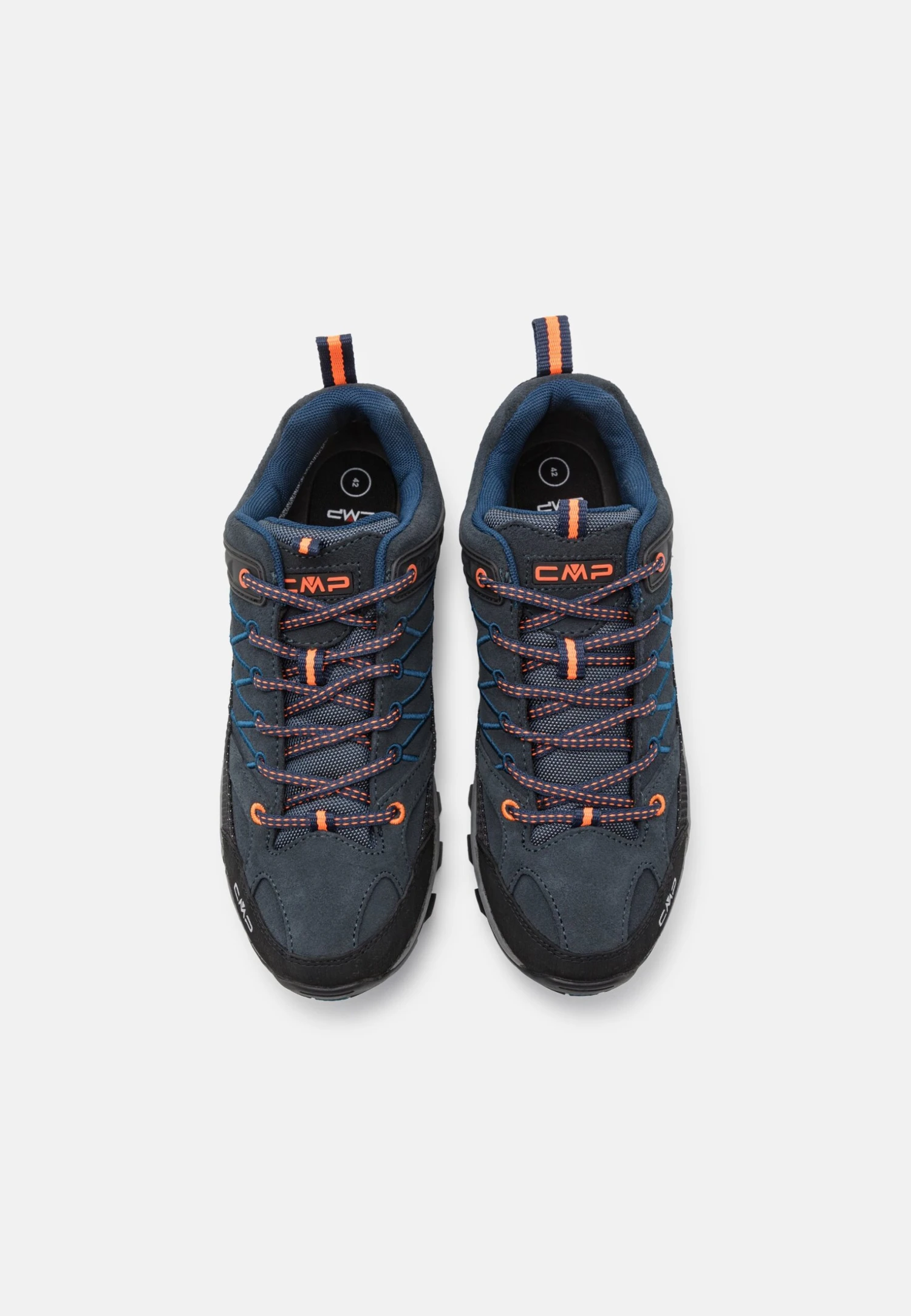 CMP Rigel Low Trekking Shoes Wp - Zapatillas De Senderismo - Blue/Orange - Imagen 4