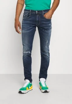 Replay Anbass Hyperflex Reused X Lite - Vaqueros Tapered - Dark Blue Denim