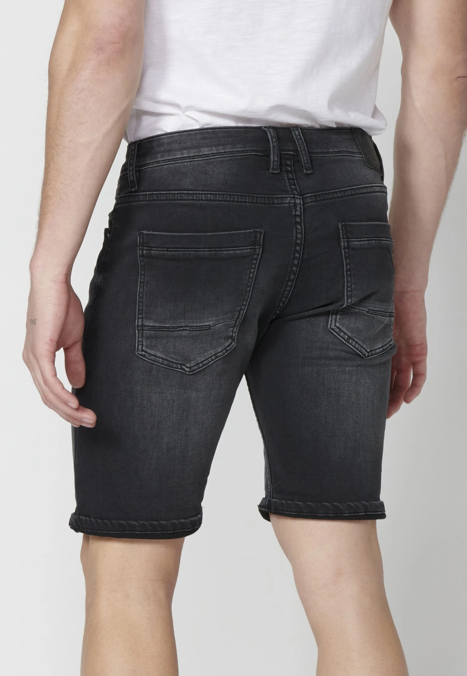 Koroshi Bermuda - Shorts Vaqueros - Black Denim - Imagen 7