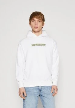 Calvin Klein New York Box Logo - Jersey Con Capucha - Bright White