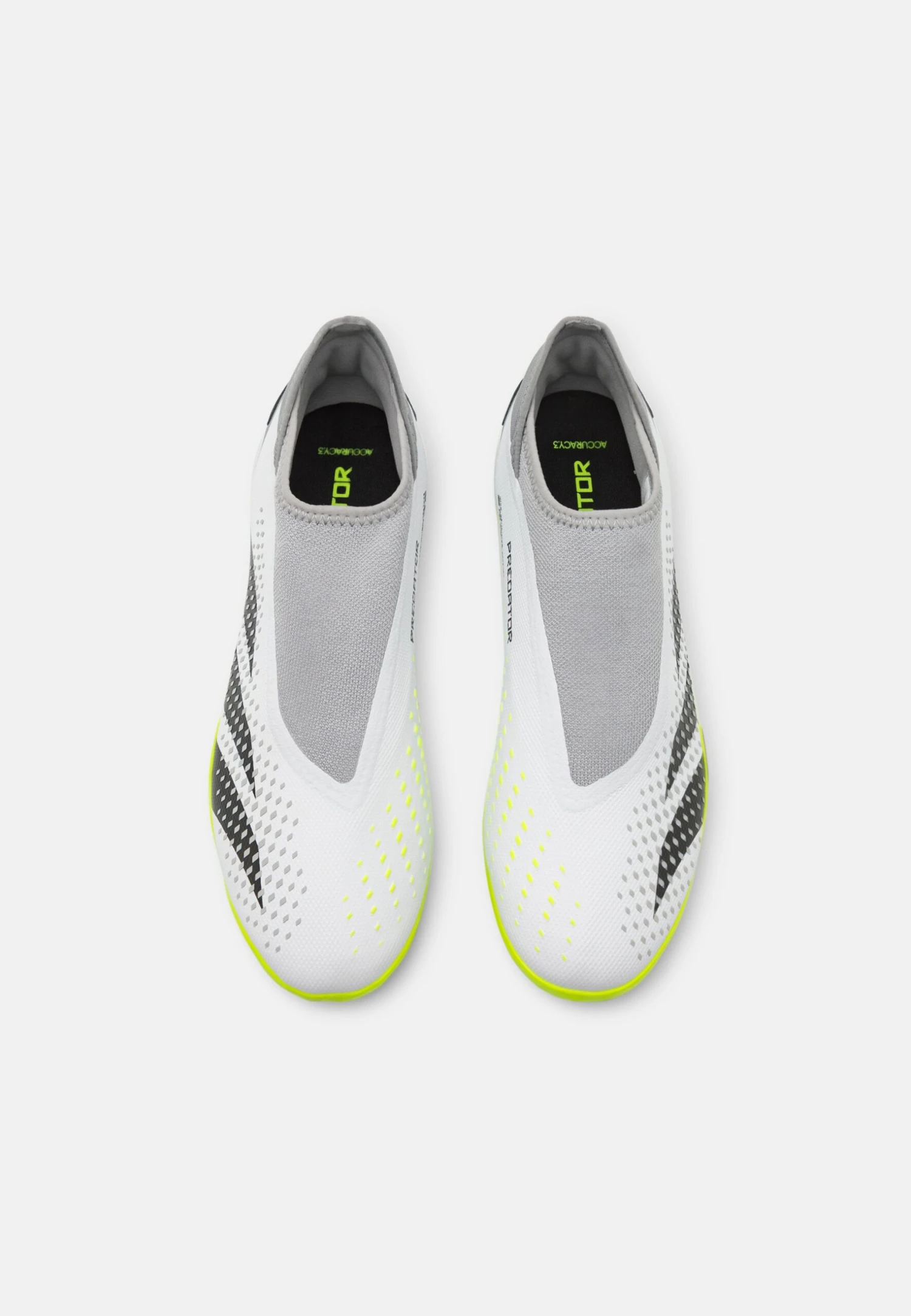 ADIDAS PERFORMANCE Predator Accuracy 3 Laceless Tf - Botas De Fútbol Multitacos - Footwaer White/Core Black/Lucid Lemon - Imagen 4