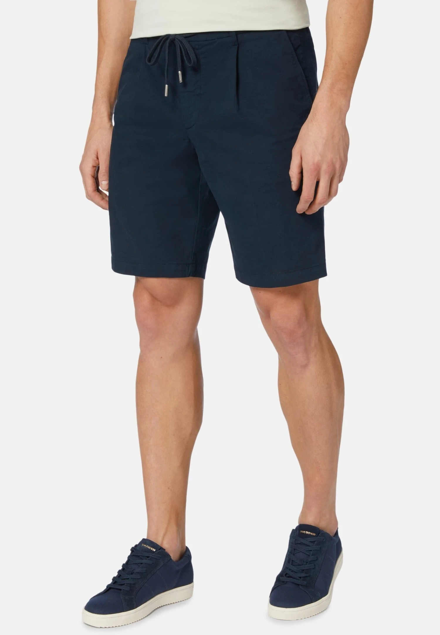 Stretch Summer Bermuda- Shorts - Navy Blue