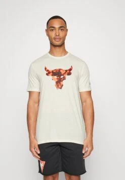 Under Armour Rock Brahma Bull - Camiseta Estampada - Ivory/Black