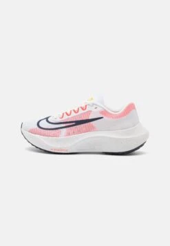 Nike Performance Zoom Fly 5 - Zapatillas De Running Neutras - White/Obsidian/Bright Crimson/Light Orewood Brown/University Gold