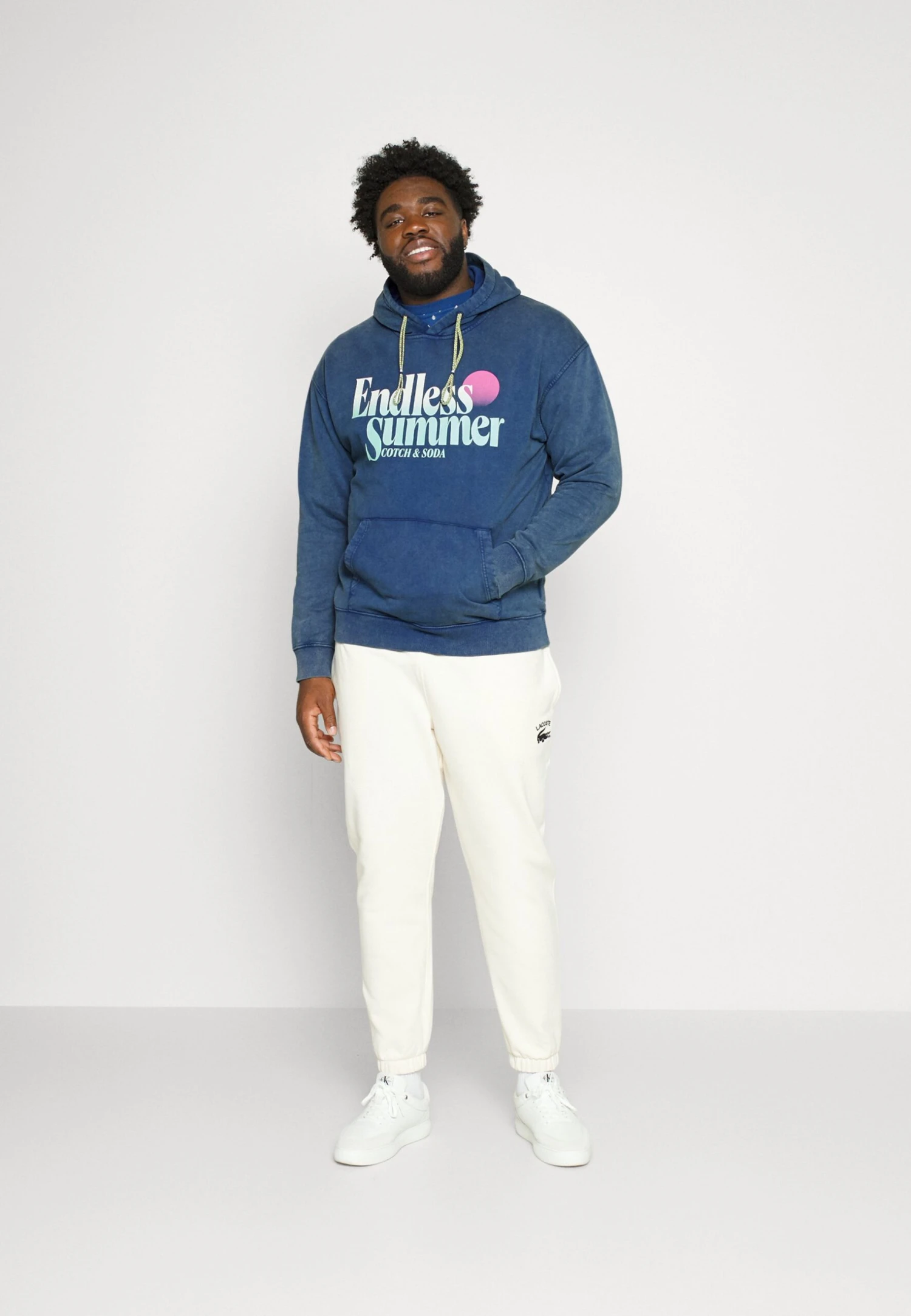 Scotch & Soda Garment Dye Logo Hoodie - Sudadera - Marine - Imagen 2