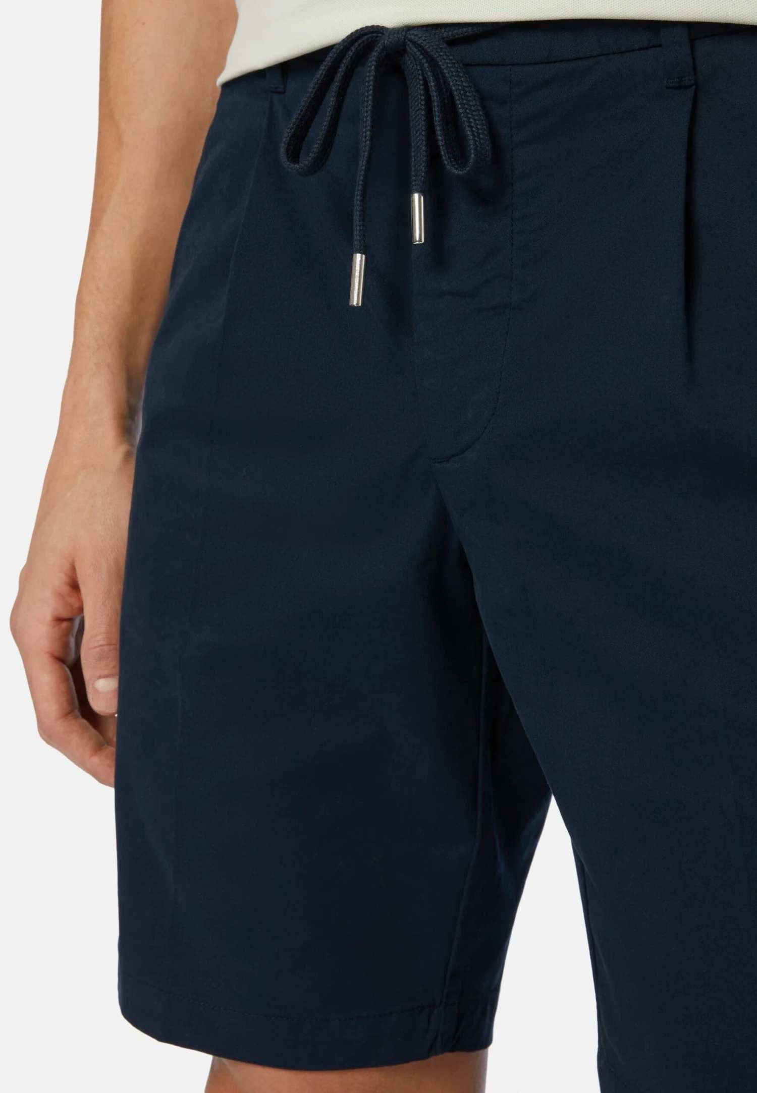 Stretch Summer Bermuda- Shorts - Navy Blue - Imagen 4