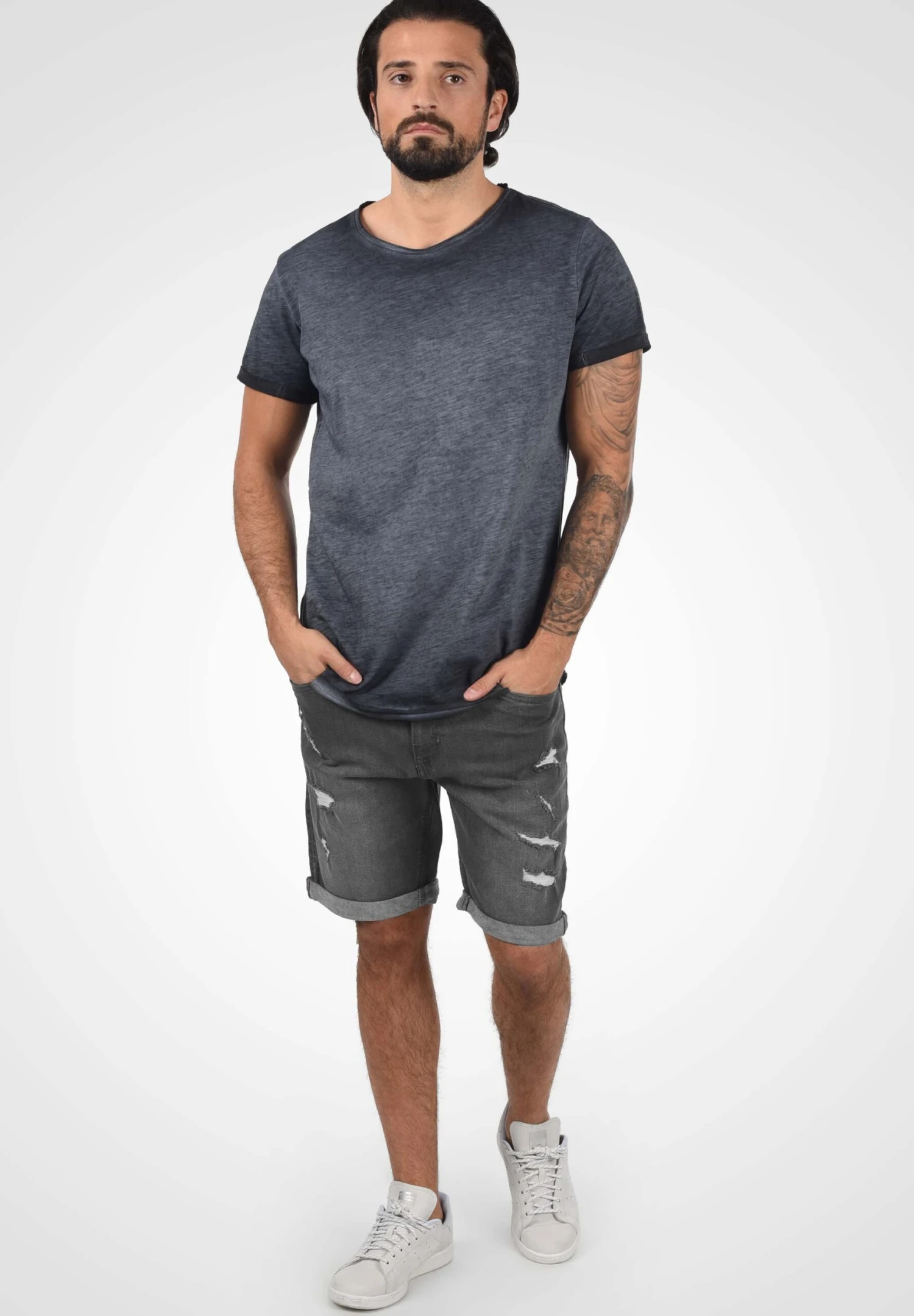 Blend Bhaver - Shorts Vaqueros - Denim Dark Grey - Imagen 2