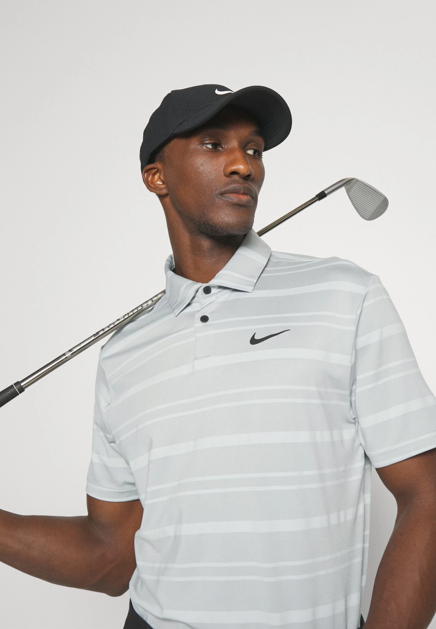 Dry Fit Tour Stripe - Polo - Light Smoke Grey/Grey Fog /Black - Imagen 4