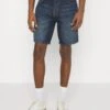 7 For All Mankind Straight Vibration - Shorts Vaqueros - Dark Blue