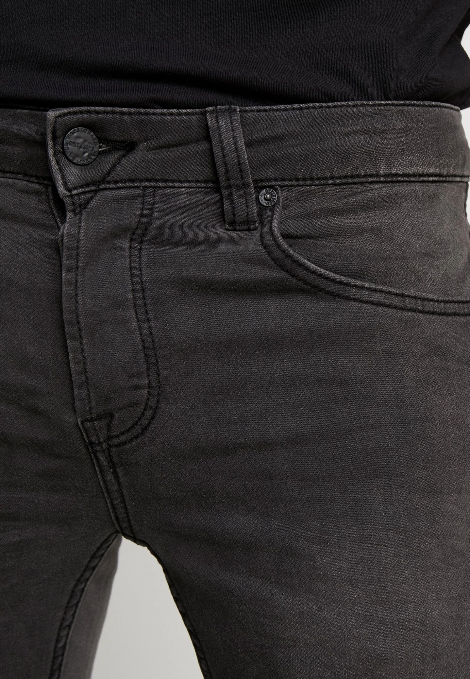 Only & Sons Vaqueros Slim Fit - Black Denim - Imagen 4