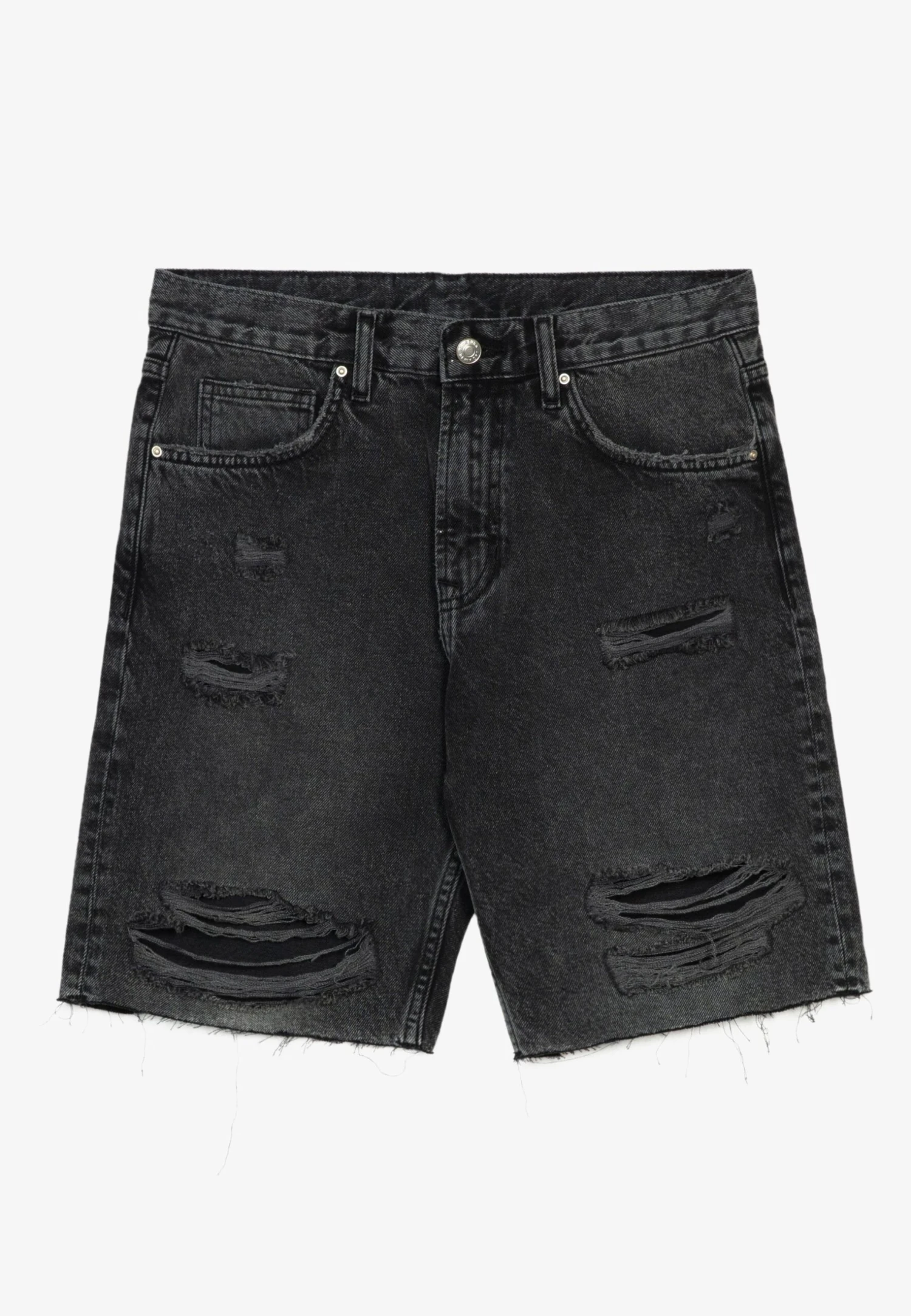 YOURTURN Unisex - Shorts Vaqueros - Black - Imagen 4
