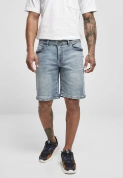 URBAN CLASSICS Relaxed Fit Jeans Shorts - Shorts Vaqueros - Light Destroyed Washed