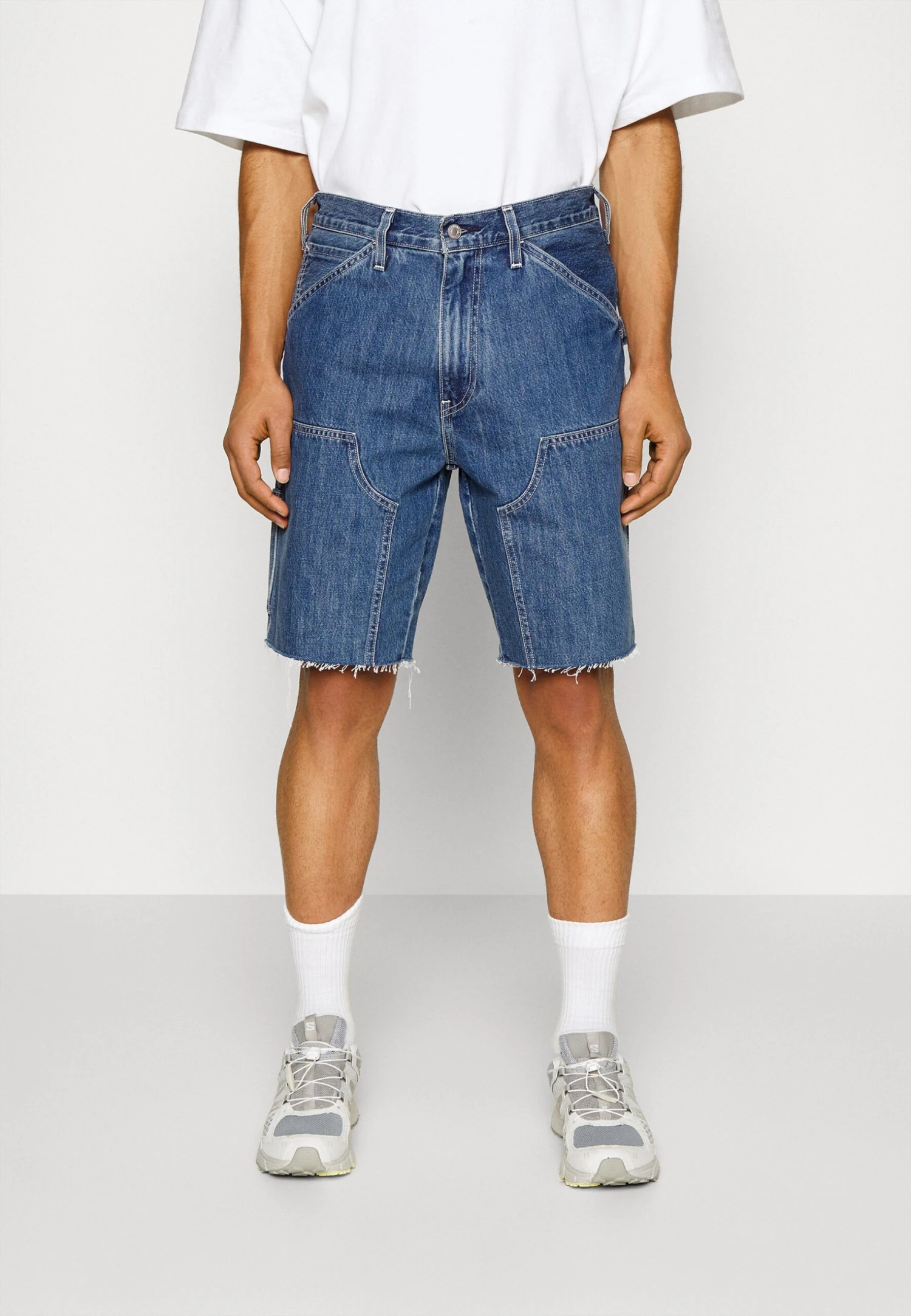 Cut Off Carpenter - Shorts Vaqueros - Blue Denim